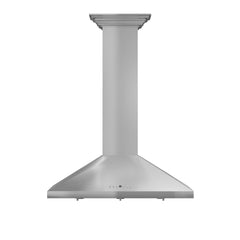 ZLINE 36 in. Wall Mount Range Hood in Stainless Steel with Built-in CrownSound™ Bluetooth Speakers, KF2CRN-BT-36 - Smart Kitchen Lab