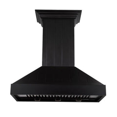 ZLINE 36 in. Wooden Wall Range Hood in Black, KPCC-36 - Smart Kitchen Lab