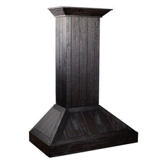 ZLINE 36 in. Wooden Wall Range Hood, Rustic Dark, KPDD-36 - Smart Kitchen Lab