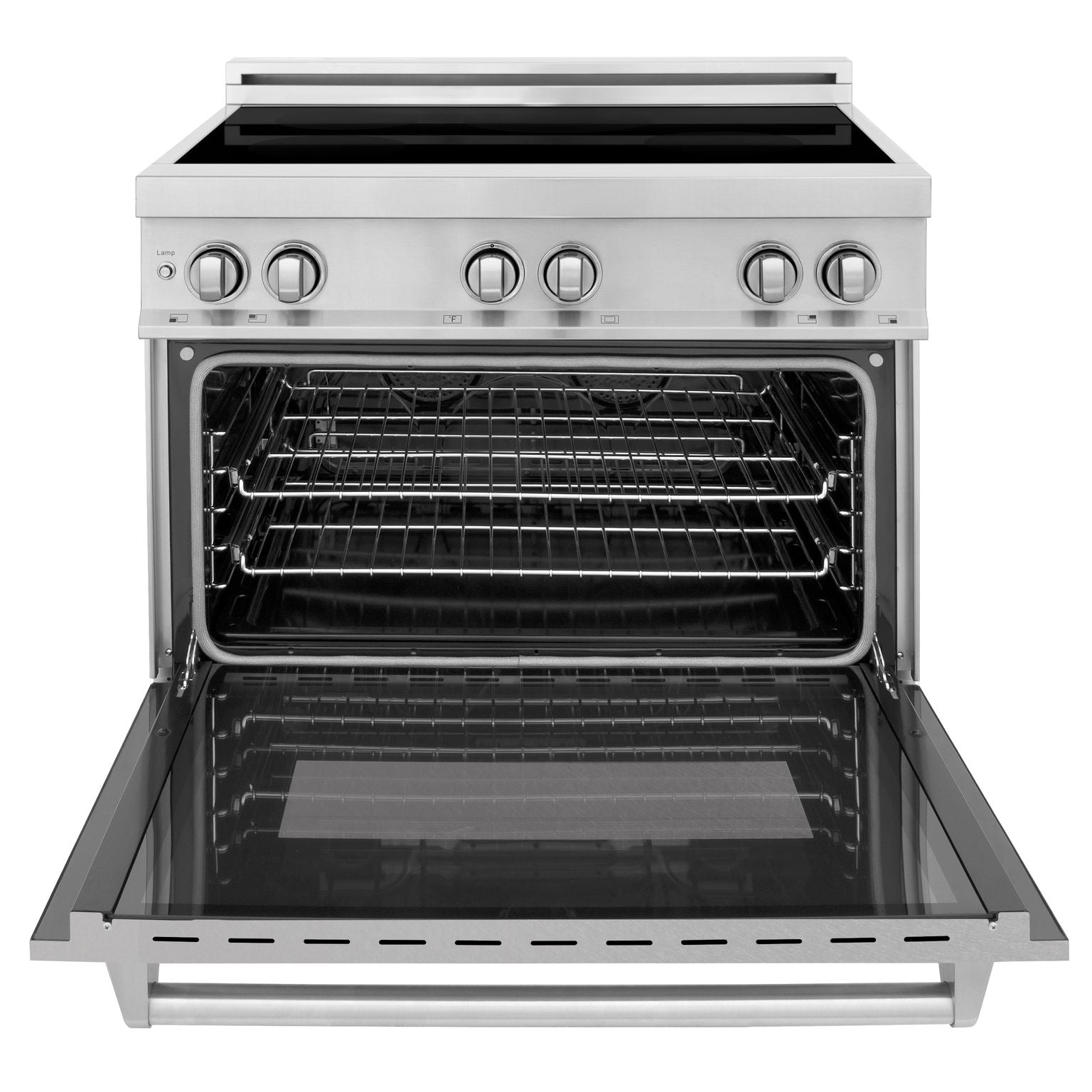 ZLINE 36 Inch 4.6 cu. ft. Induction Range with a 4 Element Stove and Electric Oven in DuraSnow® Stainless Steel, RAIND-SN-36 - Smart Kitchen Lab