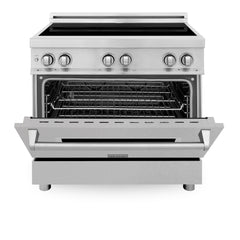 ZLINE 36 Inch 4.6 cu. ft. Induction Range with a 4 Element Stove and Electric Oven in DuraSnow® Stainless Steel, RAIND-SN-36 - Smart Kitchen Lab