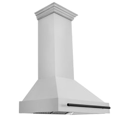 ZLINE 36 Inch Autograph Edition Stainless Steel Range Hood with Matte Black Handle, 8654STZ-36-MB - Smart Kitchen Lab