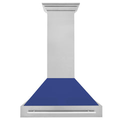 ZLINE 36 Inch DuraSnow® Stainless Steel Range Hood with Blue Matte Shell, 8654SNX-BM-36 - Smart Kitchen Lab