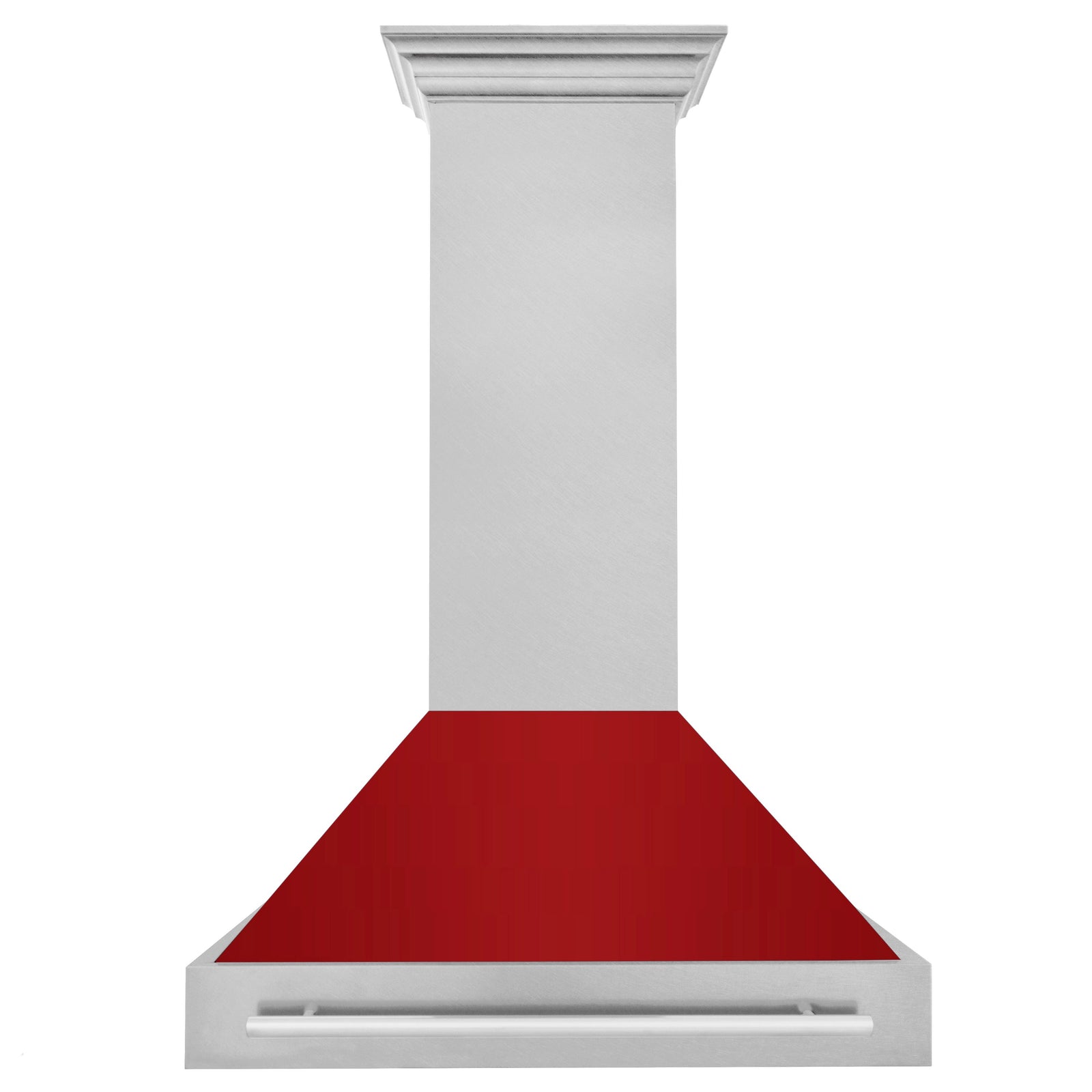 ZLINE 36 Inch DuraSnow® Stainless Steel Range Hood with Red Gloss Shell, 8654SNX-RG-36 - Smart Kitchen Lab