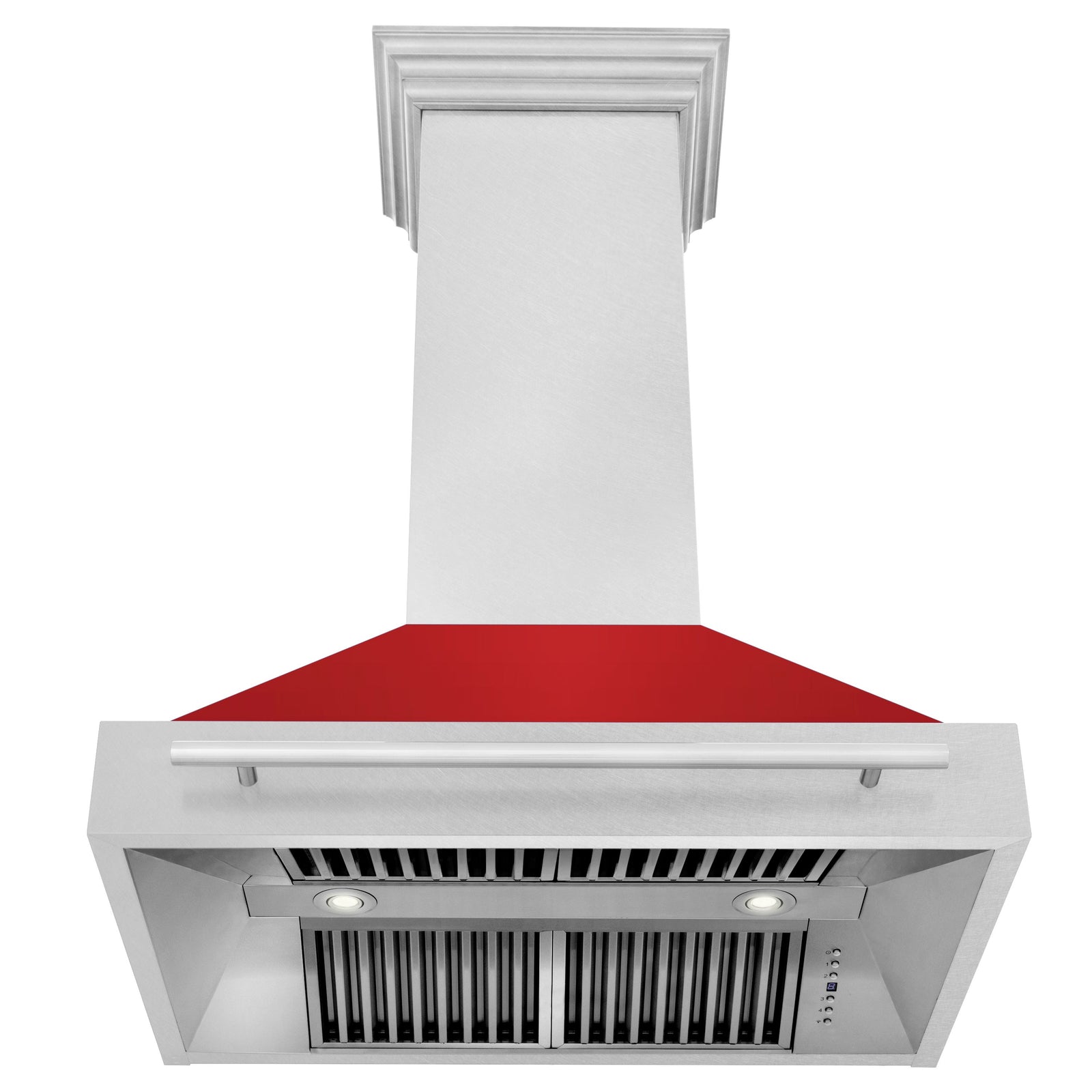 ZLINE 36 Inch DuraSnow® Stainless Steel Range Hood with Red Matte Shell, 8654SNX-RM-36 - Smart Kitchen Lab