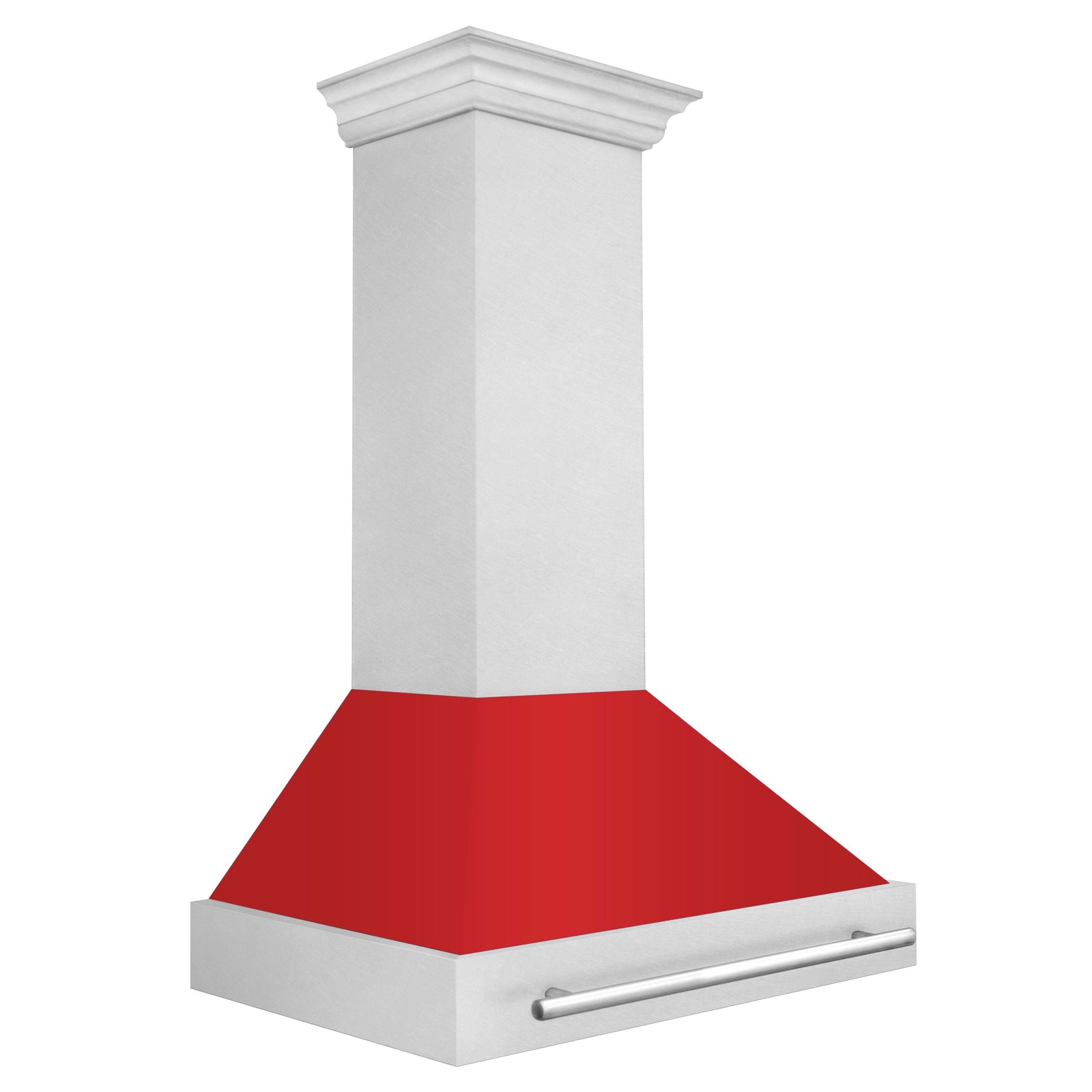 ZLINE 36 Inch DuraSnow® Stainless Steel Range Hood with Red Matte Shell, 8654SNX-RM-36 - Smart Kitchen Lab