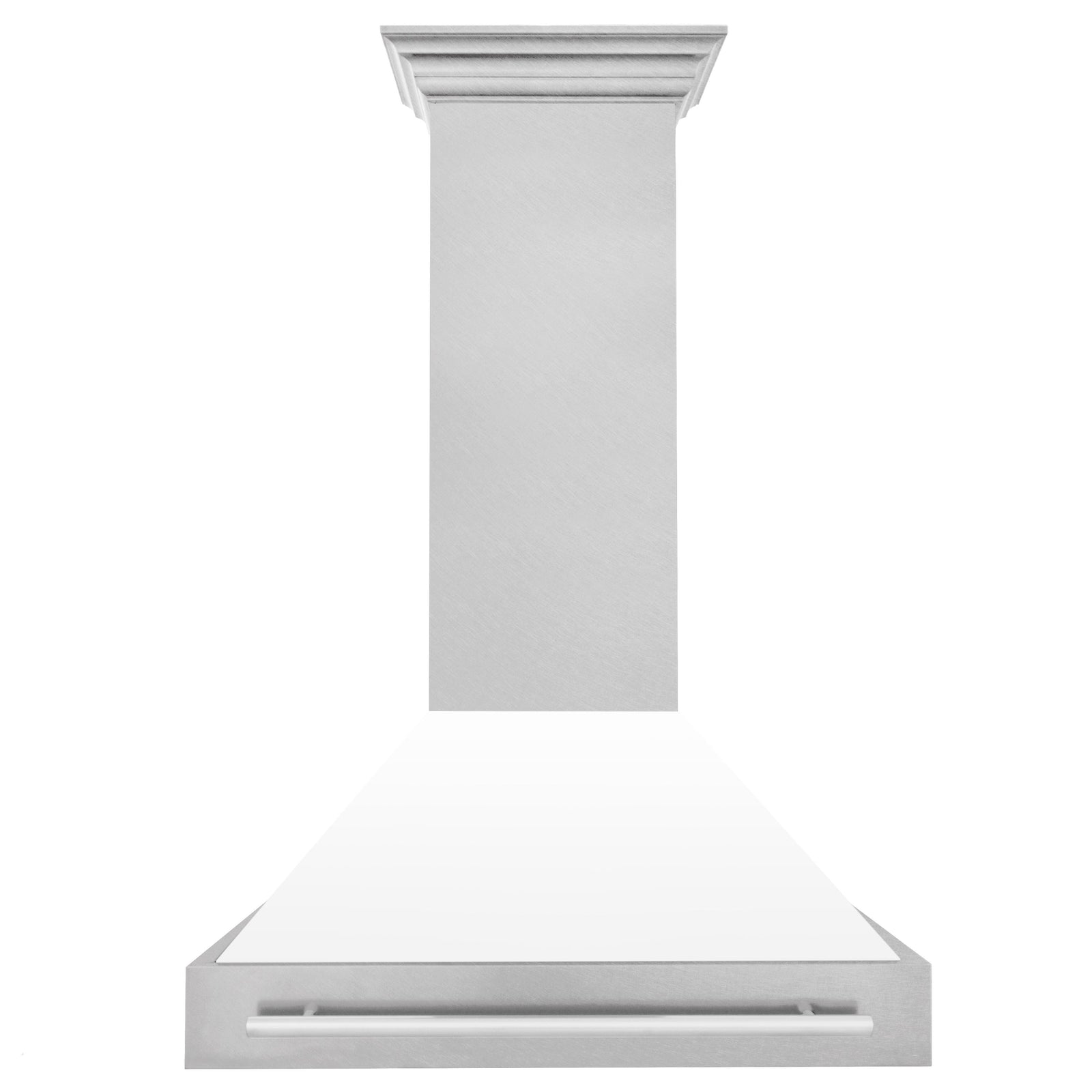 ZLINE 36 Inch DuraSnow® Stainless Steel Range Hood with White Matte Shell, 8654SNX-WM-36 - Smart Kitchen Lab