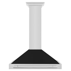 ZLINE 36 Inch Stainless Steel Range Hood with Black Matte Shell and Stainless Steel Handle, KB4STX-BLM-36 - Smart Kitchen Lab