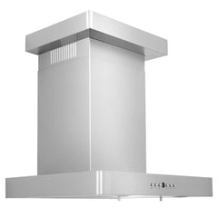 ZLINE 42 in. Convertible Vent Wall Mount Range Hood in Stainless Steel with Crown Molding, KECRN-42 - Smart Kitchen Lab