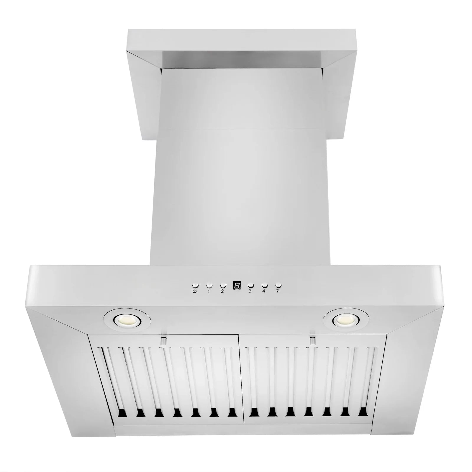 ZLINE 42 in. Convertible Vent Wall Mount Range Hood in Stainless Steel with Crown Molding, KECRN-42 - Smart Kitchen Lab