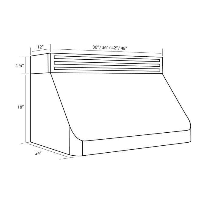 ZLINE 42 In. Recirculating Under Cabinet Range Hood in Stainless Steel, RK523-42 - Smart Kitchen Lab