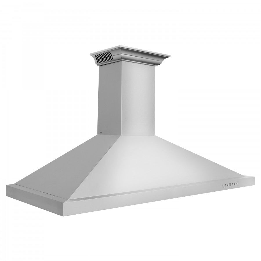 ZLINE 42 in. Stainless Steel Wall Range Hood with Built-in CrownSound® Bluetooth Speakers, KBCRN-BT-42 - Smart Kitchen Lab