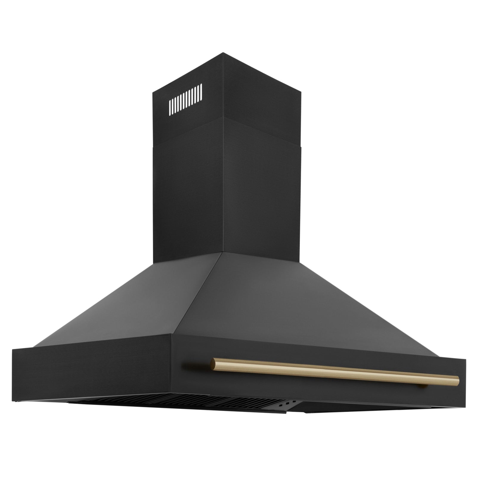 ZLINE 48 in. Autograph Edition Black Stainless Steel Range Hood with Champagne Bronze Handle, BS655Z-48-CB - Smart Kitchen Lab