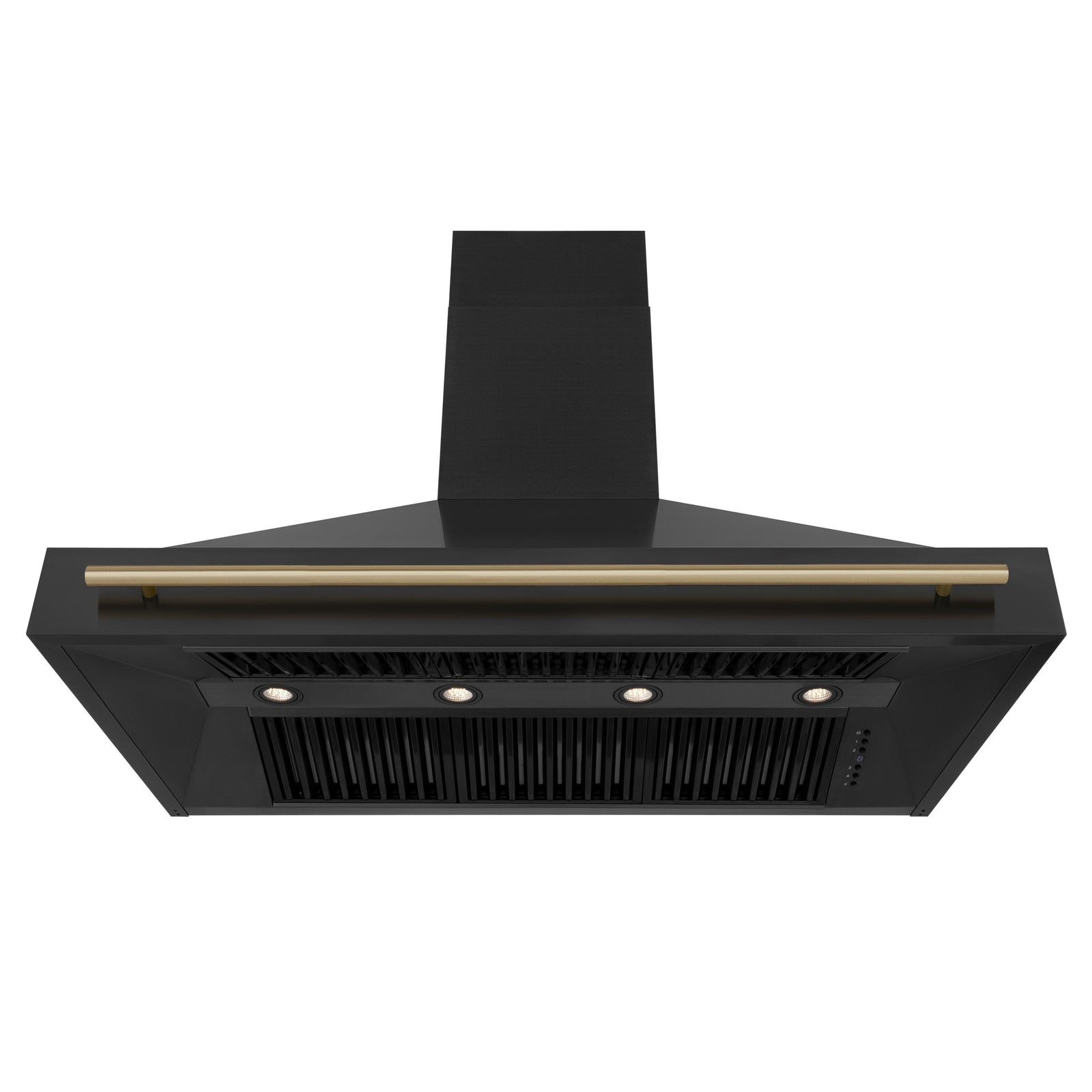 ZLINE 48 in. Autograph Edition Black Stainless Steel Range Hood with Champagne Bronze Handle, BS655Z-48-CB - Smart Kitchen Lab