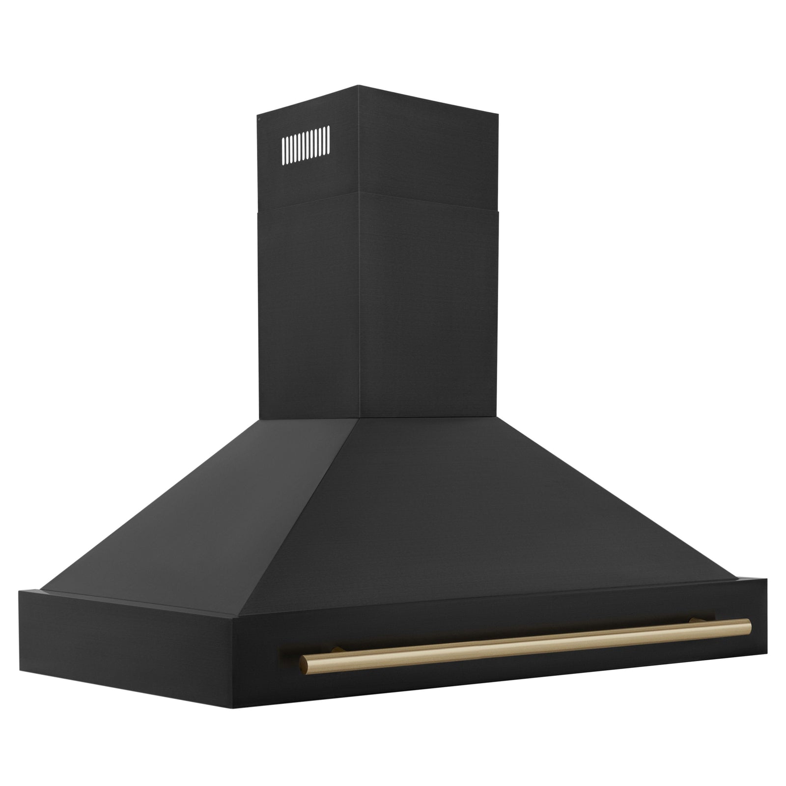 ZLINE 48 in. Autograph Edition Black Stainless Steel Range Hood with Champagne Bronze Handle, BS655Z-48-CB - Smart Kitchen Lab