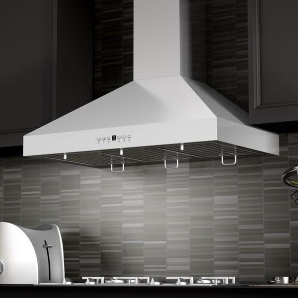 ZLINE 48 in. Convertible Vent Wall Mount Range Hood in Stainless Steel with Crown Molding, KL3CRN-48 - Smart Kitchen Lab
