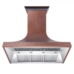 ZLINE 48 in. Designer Series Hand-Hammered Copper Finish Wall Range Hood, 8632H-48 - Smart Kitchen Lab