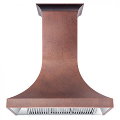 ZLINE 48 in. Designer Series Hand-Hammered Copper Finish Wall Range Hood, 8632H-48 - Smart Kitchen Lab