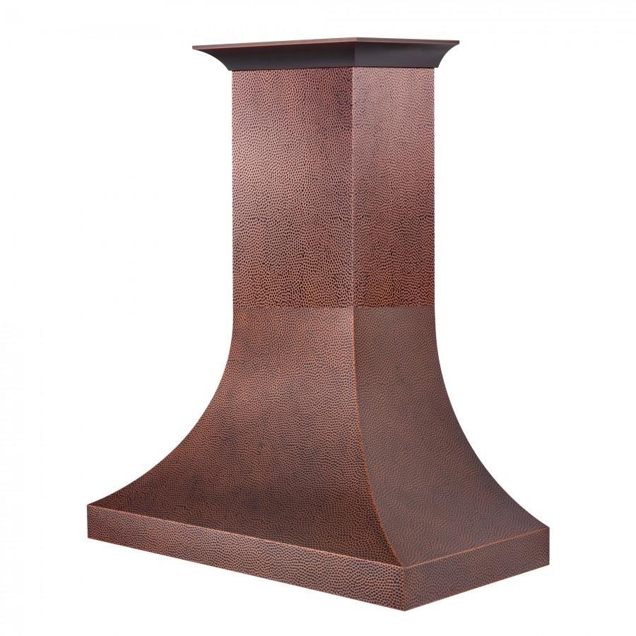 ZLINE 48 in. Designer Series Hand-Hammered Copper Finish Wall Range Hood, 8632H-48 - Smart Kitchen Lab