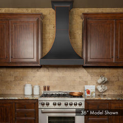 ZLINE 48 in. Designer Series Oil-Rubbed Bronze Wall Range Hood, 8632B-48 - Smart Kitchen Lab