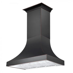 ZLINE 48 in. Designer Series Oil-Rubbed Bronze Wall Range Hood, 8632B-48 - Smart Kitchen Lab