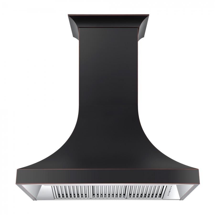 ZLINE 48 in. Designer Series Oil-Rubbed Bronze Wall Range Hood, 8632B-48 - Smart Kitchen Lab