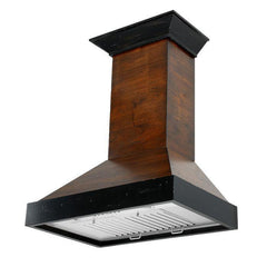 ZLINE 48 in. Designer Wooden Wall Mount Range Hood in Antigua and Walnut, KBAR-48 - Smart Kitchen Lab