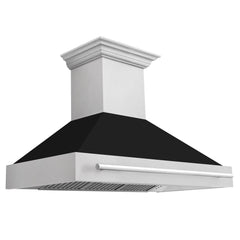 ZLINE 48 In. DuraSnow® Stainless Steel Range Hood with Black Matte Shell, 8654SNX-BLM-48 - Smart Kitchen Lab