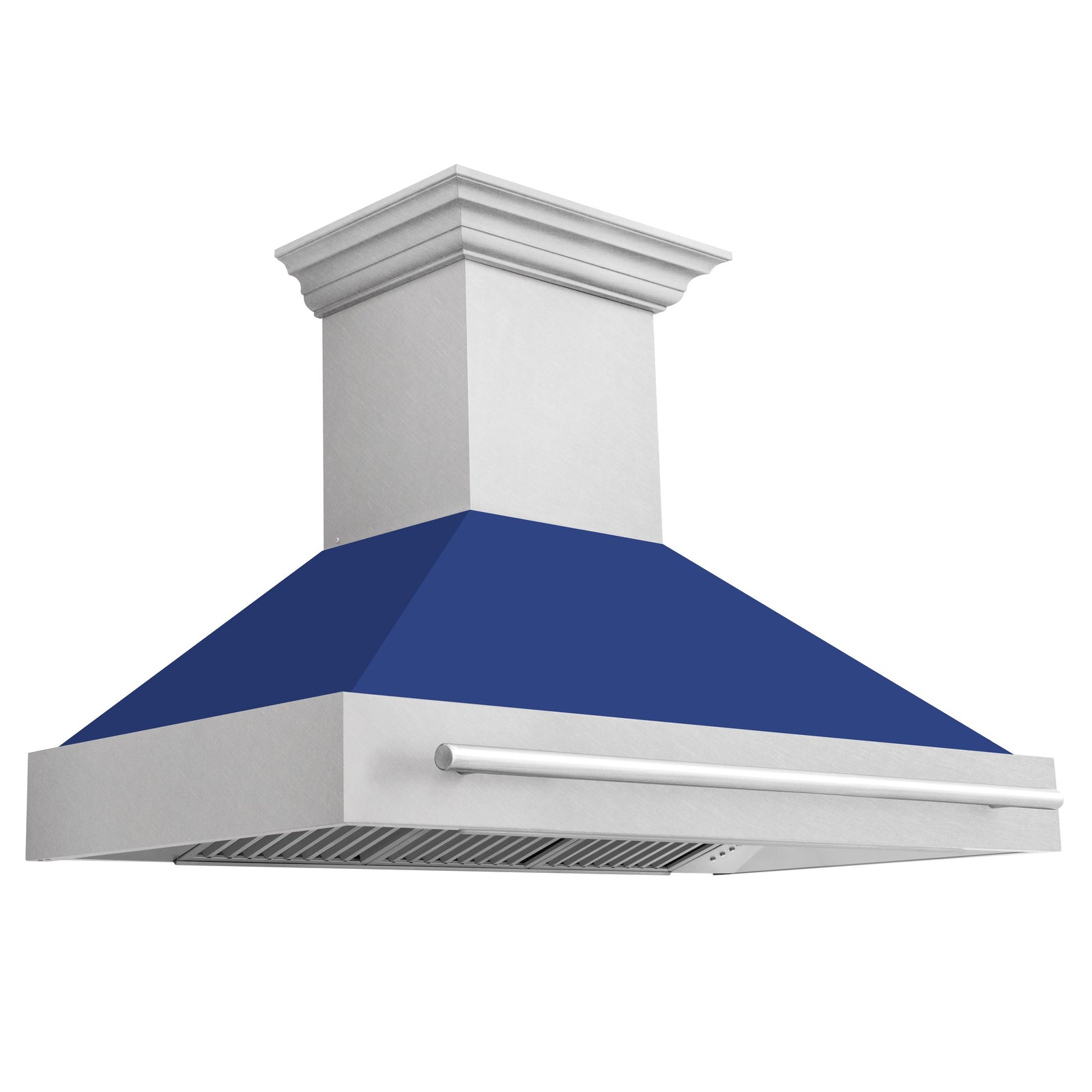 ZLINE 48 In. DuraSnow® Stainless Steel Range Hood with Blue Matte Shell, 8654SNX-BM-48 - Smart Kitchen Lab