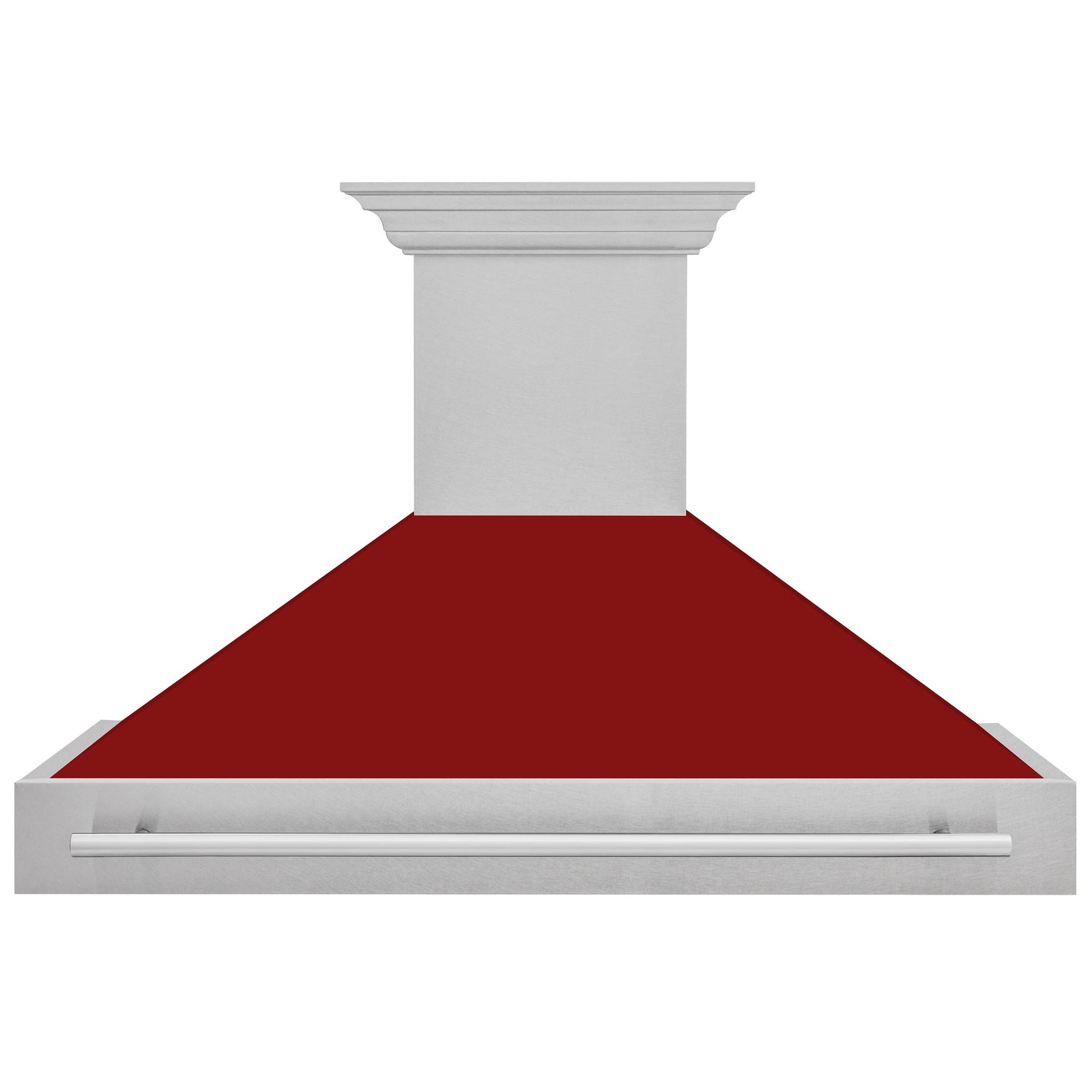 ZLINE 48 In. DuraSnow® Stainless Steel Range Hood with Red Gloss Shell, 8654SNX-RG-48 - Smart Kitchen Lab