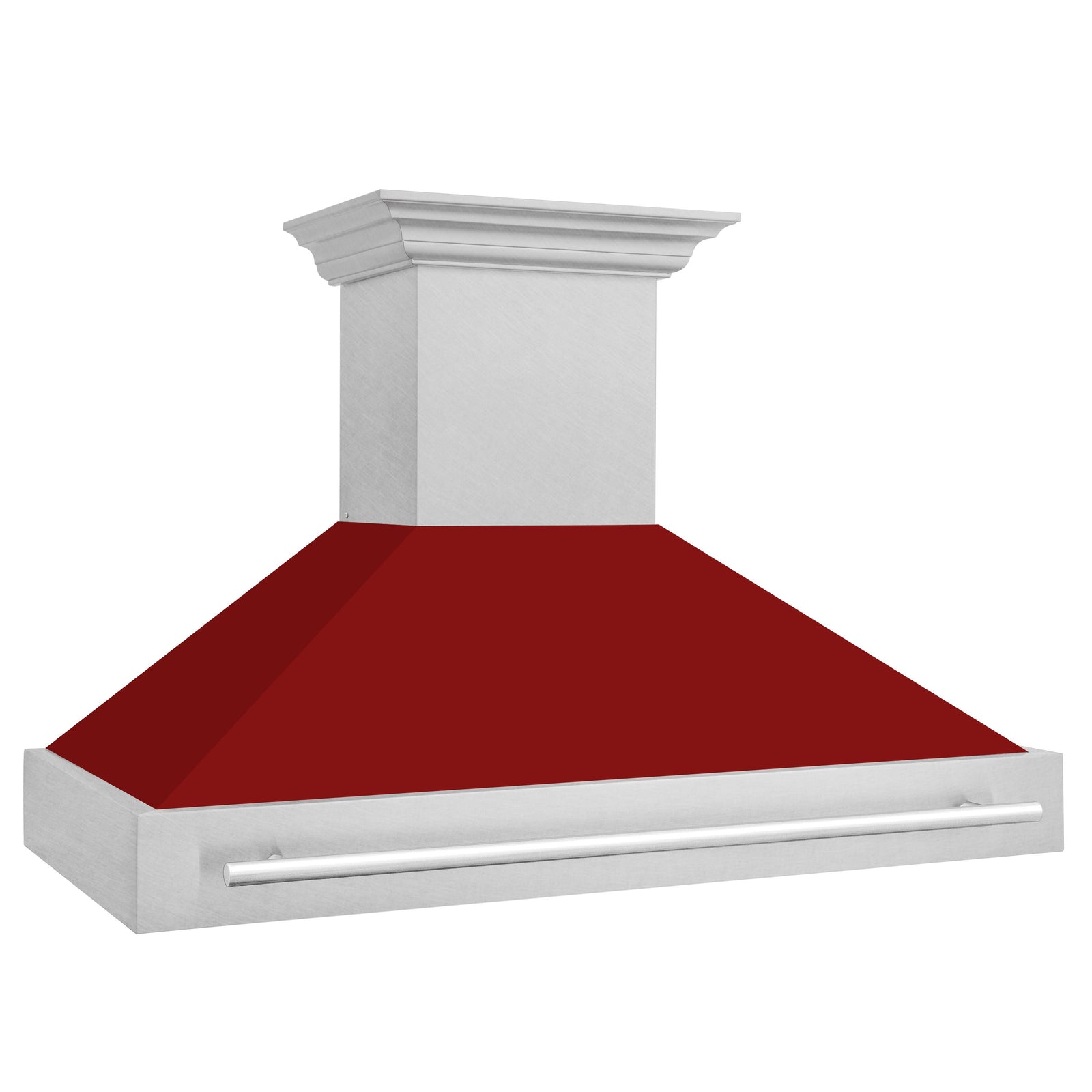 ZLINE 48 In. DuraSnow® Stainless Steel Range Hood with Red Gloss Shell, 8654SNX-RG-48 - Smart Kitchen Lab