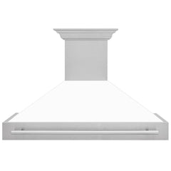 ZLINE 48 In. DuraSnow® Stainless Steel Range Hood with White Matte Shell, 8654SNX-WM-48 - Smart Kitchen Lab