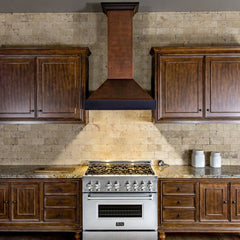 ZLINE 48 in. Hand-Hammered Copper Finish Wall Range Hood, 655-HBXXX-48 - Smart Kitchen Lab