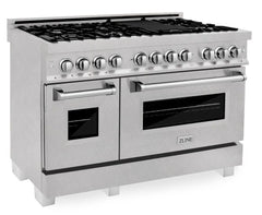 ZLINE 48 in. Professional Gas Burner/Electric Oven in DuraSnow® Stainless with 6.0 cu.ft. Oven, RAS-SN-48 - Smart Kitchen Lab