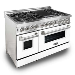 ZLINE 48 in. Professional Gas Burner/Electric Oven in DuraSnow® Stainless with 6.0 cu.ft. Oven, RAS-SN-48 - Smart Kitchen Lab