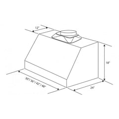 ZLINE 48 in. Under Cabinet Stainless Range Hood Heat Lamp 523-48 - Smart Kitchen Lab