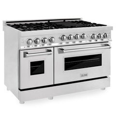 ZLINE 48 Inch 6.0 cu. ft. Range with Gas Stove and Gas Oven in Stainless Steel with a DuraSnow® Door, RG-SN-48 - Smart Kitchen Lab