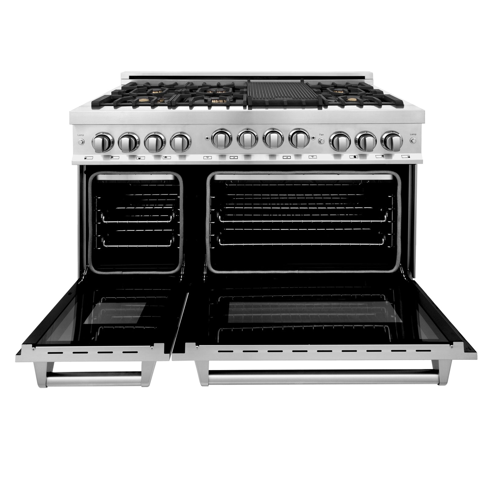 ZLINE 48 Inch 6.0 cu. ft. Range with Gas Stove and Gas Oven in Stainless Steel with Brass Burners, RG-BR-48 - Smart Kitchen Lab