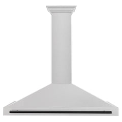 ZLINE 48 Inch Autograph Edition DuraSnow® Stainless Steel Range Hood with Matte Black Handle, KB4SNZ-48-MB - Smart Kitchen Lab