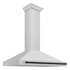 ZLINE 48 Inch Autograph Edition Stainless Steel Range Hood with Matte Black Handle, KB4STZ-48-MB - Smart Kitchen Lab