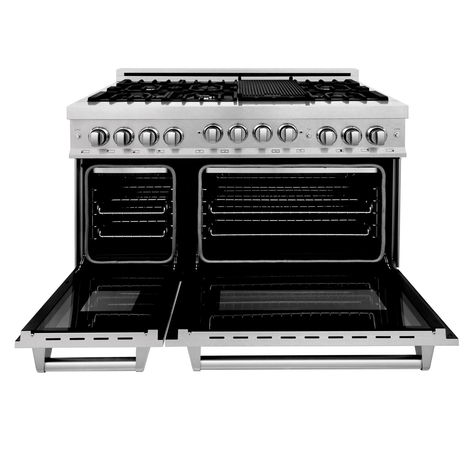 ZLINE 48" Range 6.0 cu. ft. with Gas Stove and Gas Oven in DuraSnow® Stainless Steel, RGS-SN-48 - Smart Kitchen Lab