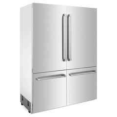 ZLINE 60 In. 32.2 cu. ft. Built-In 4-Door Refrigerator with Internal Water and Ice Dispenser in Stainless Steel, RBIV-304-60 - Smart Kitchen Lab