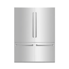 ZLINE 60 In. 32.2 cu. ft. Built-In 4-Door Refrigerator with Internal Water and Ice Dispenser in Stainless Steel, RBIV-304-60 - Smart Kitchen Lab