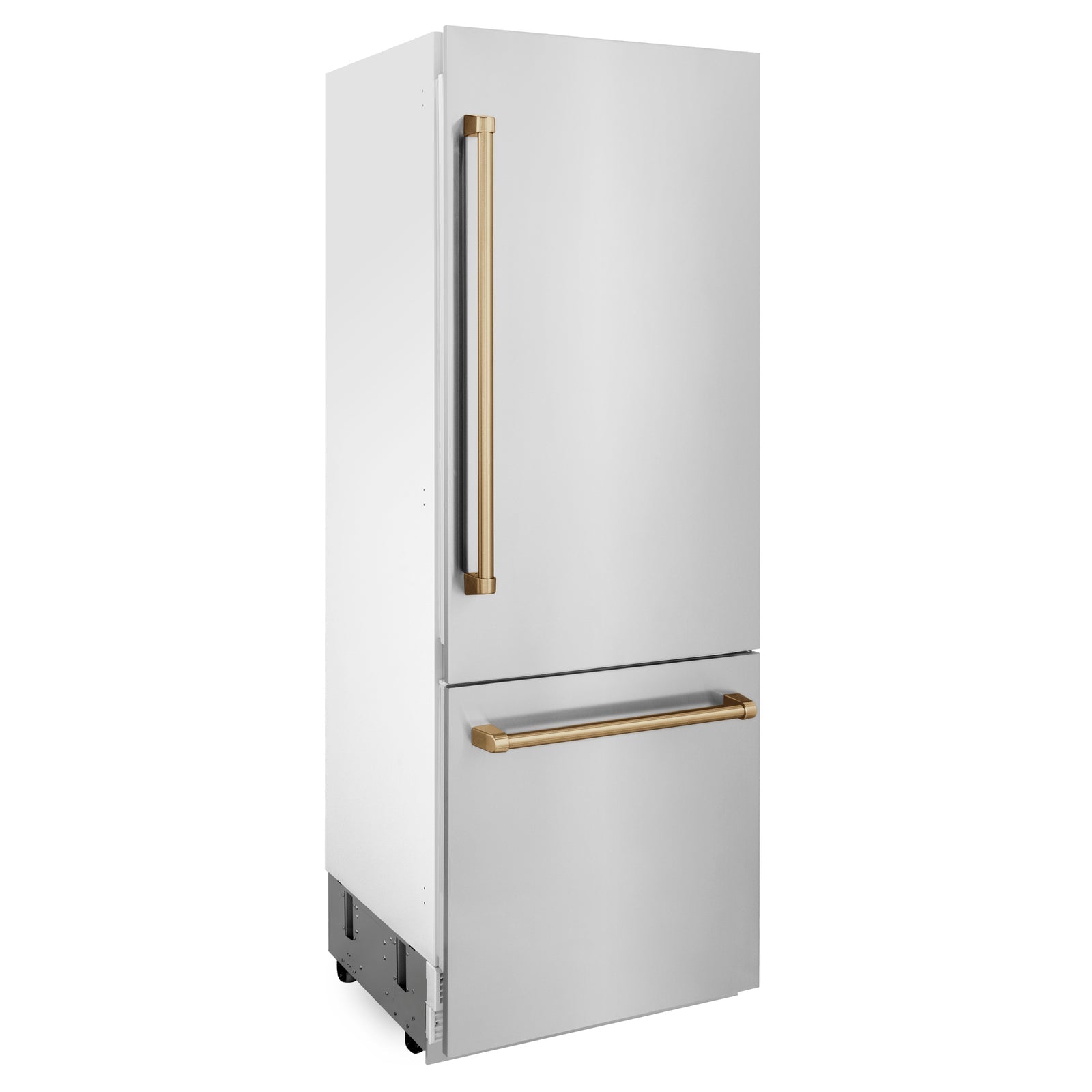 ZLINE Autograph 30 In. 16.1 cu. ft. Built-In Refrigerator with Internal Water and Ice Dispenser with Bronze Accents, RBIVZ-304-30-CB - Smart Kitchen Lab