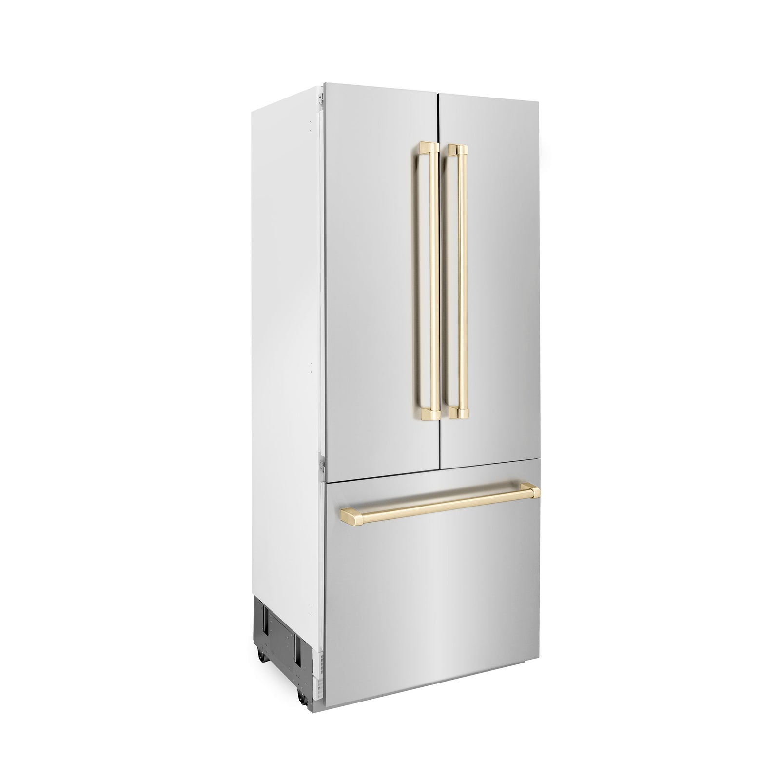 ZLINE Autograph 36 In. 19.6 cu. ft. Built-In Refrigerator with Water and Ice Dispenser with Gold Accents, RBIVZ-304-36-G - Smart Kitchen Lab
