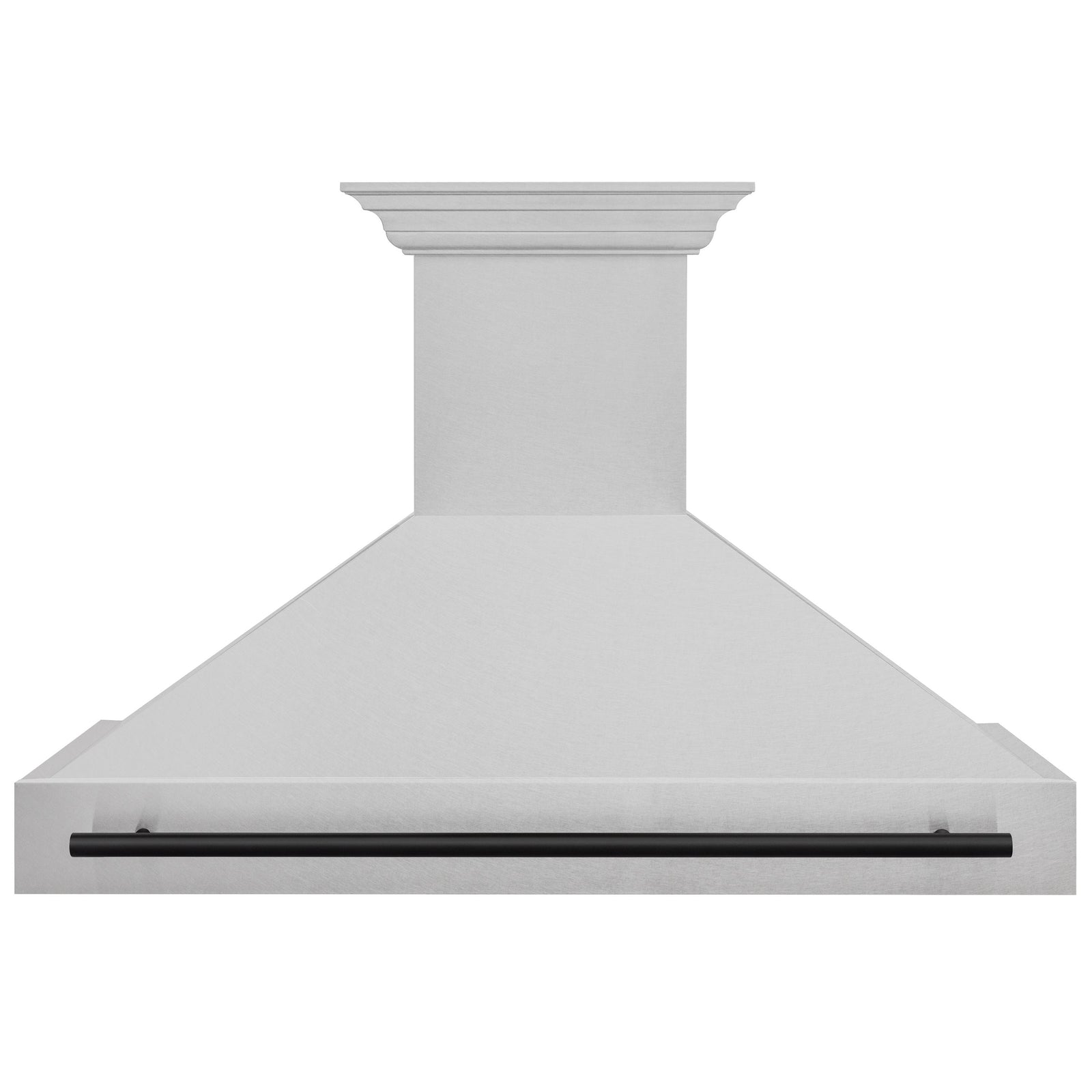 ZLINE Autograph 48 Inch DuraSnow® Stainless Steel Range Hood with DuraSnow® Shell and Matte Black Handle, 8654SNZ-48-MB - Smart Kitchen Lab