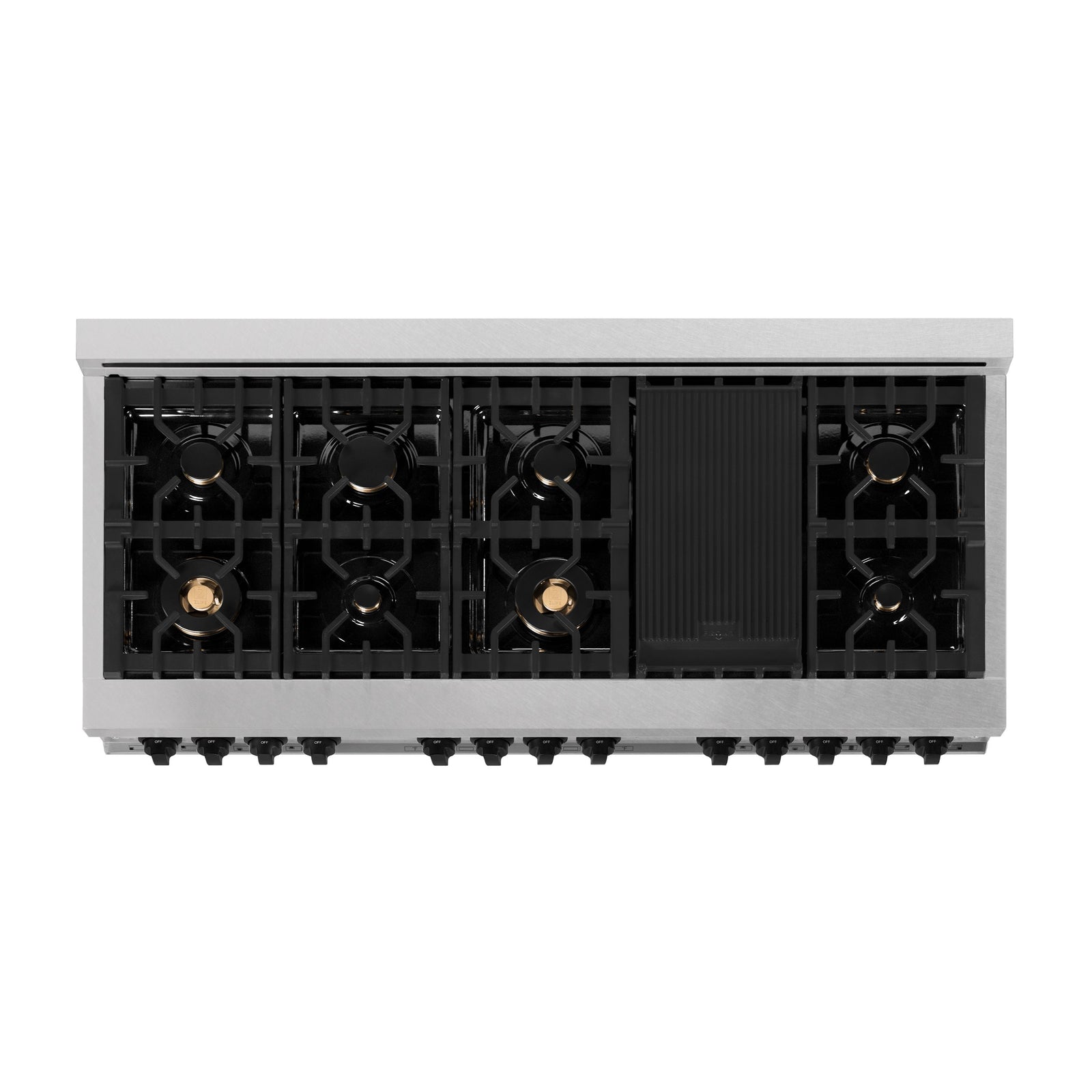 ZLINE Autograph 60 In. 7.4 cu. ft. Dual Fuel Range in DuraSnow® Stainless Steel with Matte Black Accents, RASZ-SN-60-MB - Smart Kitchen Lab