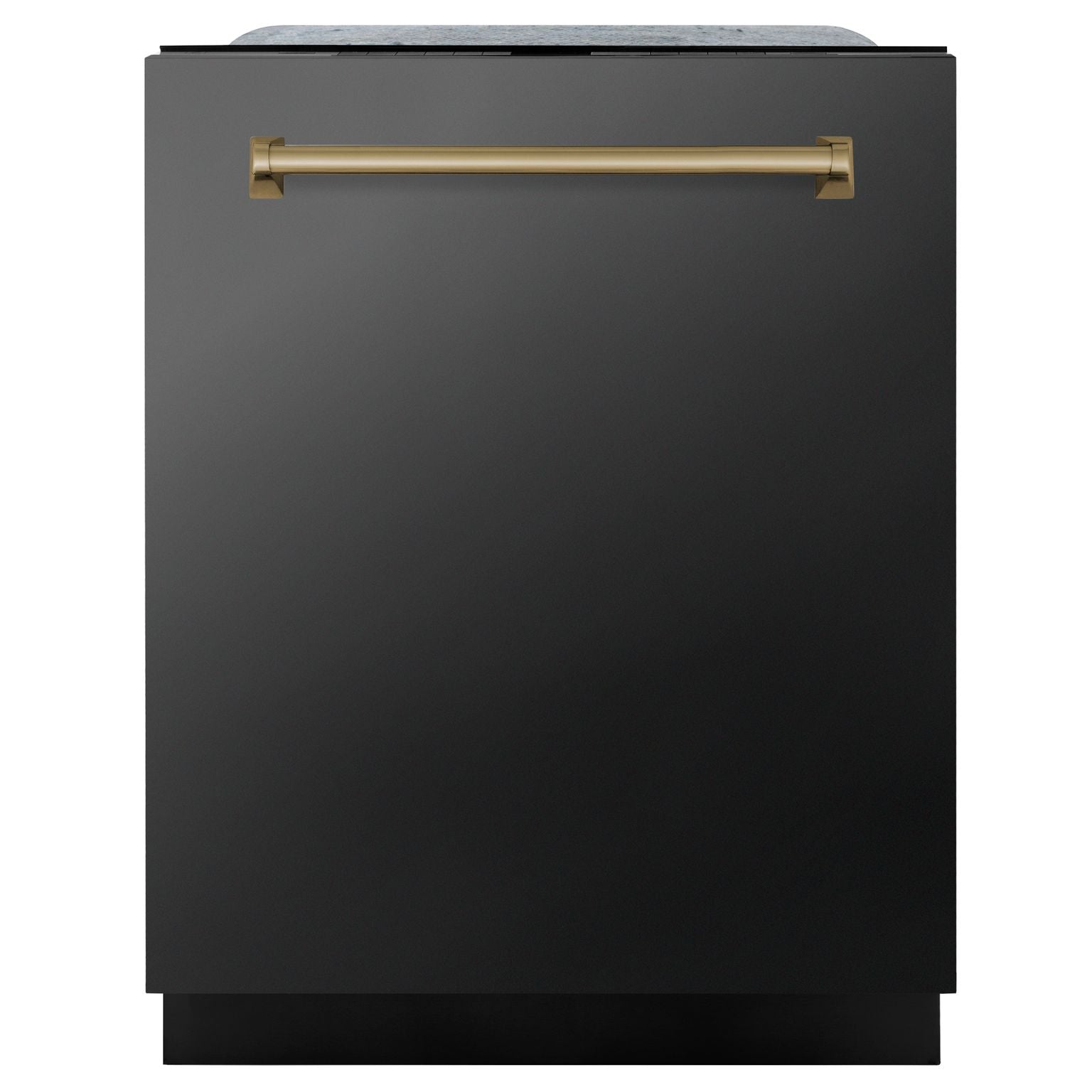 ZLINE Autograph Edition 24 In. 3rd Rack Top Touch Control Tall Tub Dishwasher in Black Stainless Steel with Champagne Bronze Handle, DWMTZ-BS-24-CB - Smart Kitchen Lab