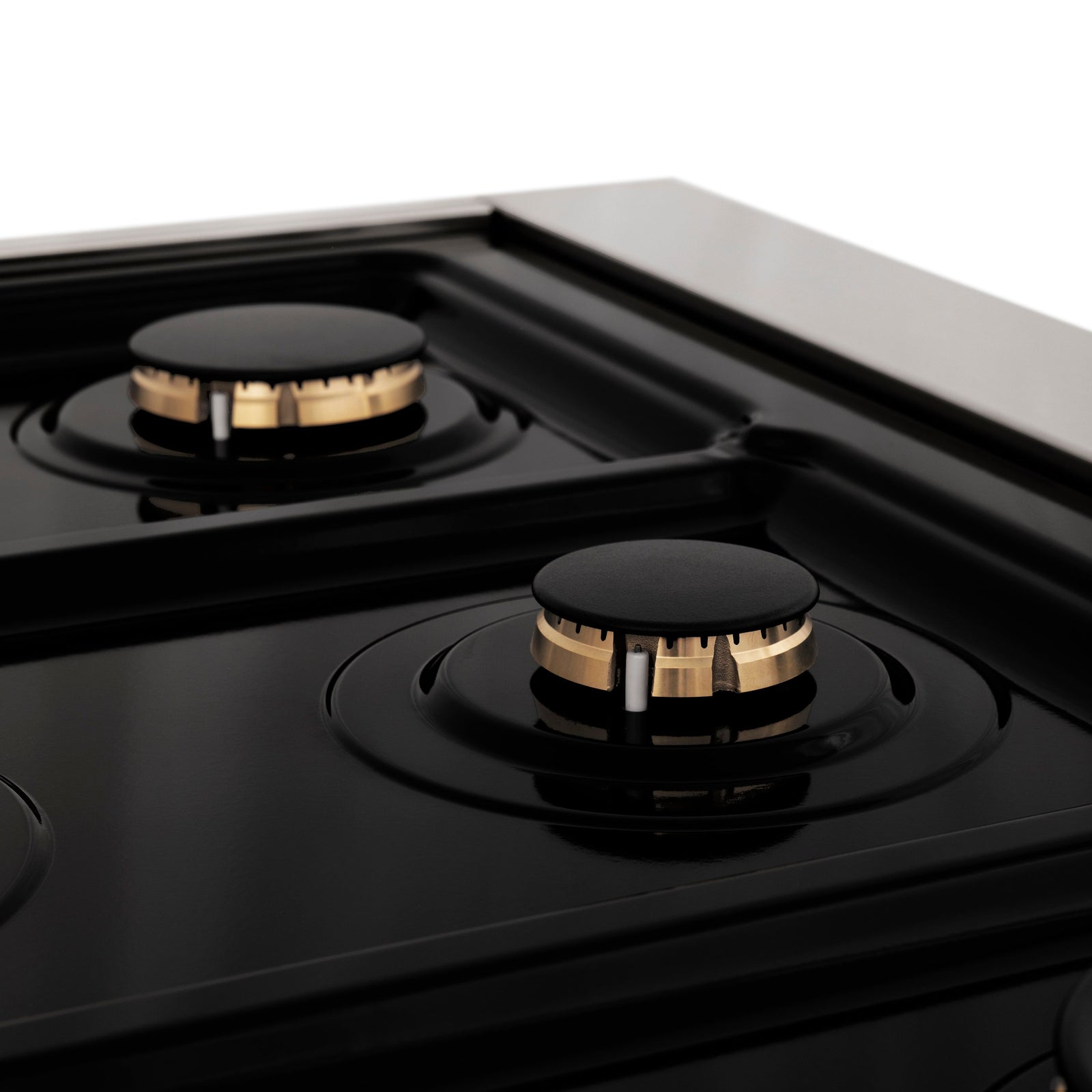 ZLINE Autograph Edition 24 in. Range with Gas Burner and Gas Oven in Stainless Steel with Matte Black Accents, RGZ-24-MB - Smart Kitchen Lab