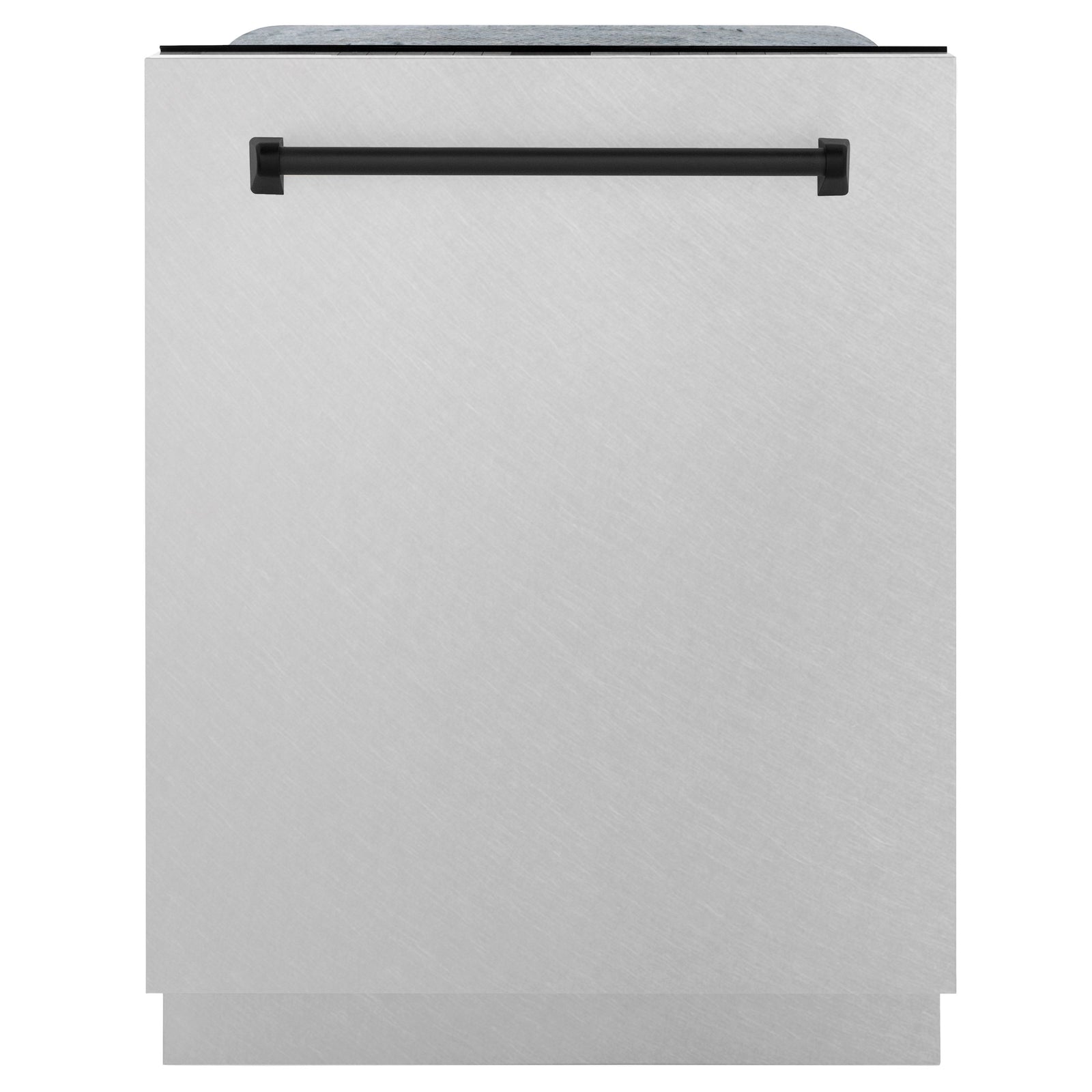 ZLINE Autograph Edition 24 in. Tall Dishwasher, Touch Control in DuraSnow® Stainless Steel with Matte Black Handle, DWMTZ-SN-24-MB - Smart Kitchen Lab